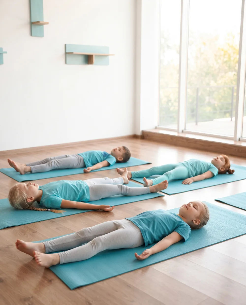 Kinder entspannen bei einer Fantasiereise
